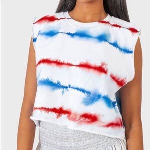 KOCH BLUE TIE-DYE TOP